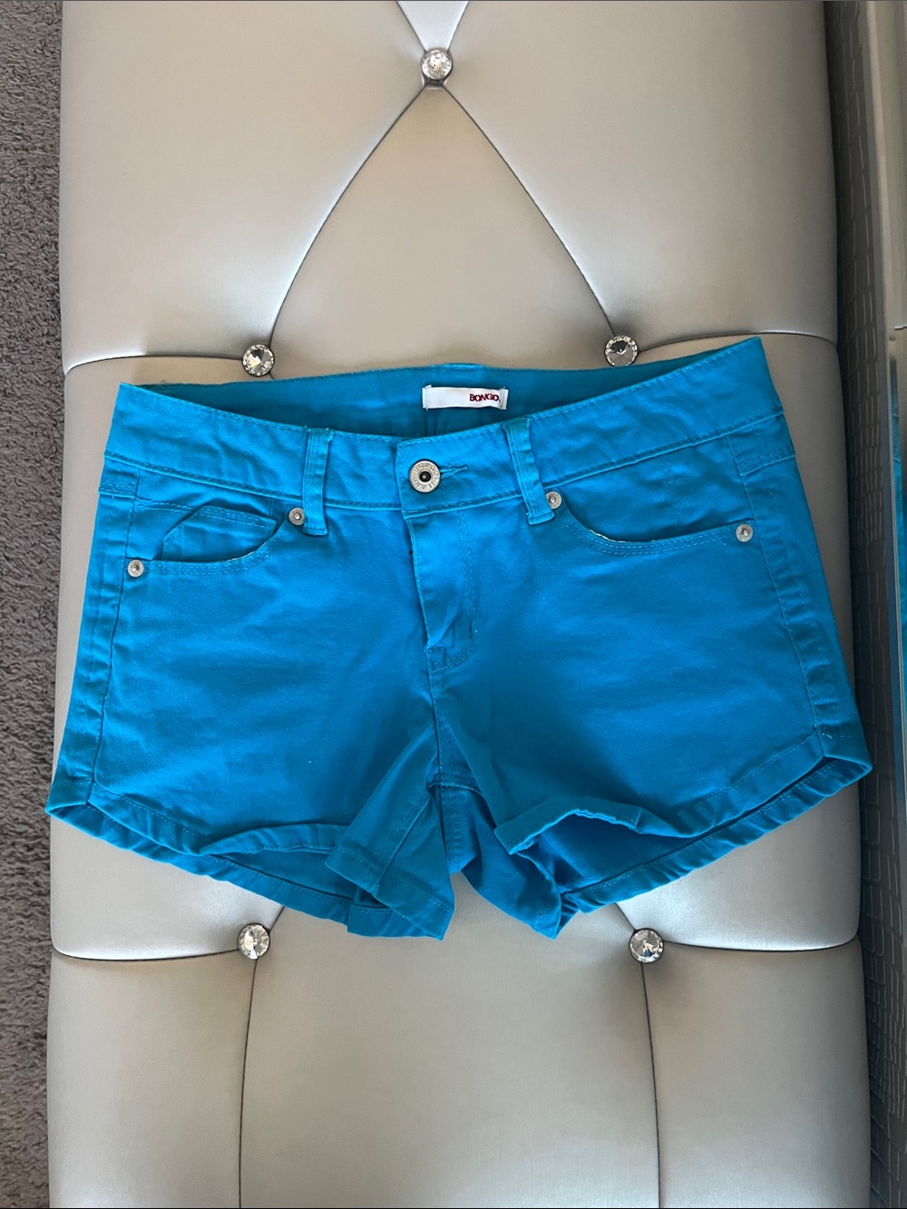 BONGO Bright Turquoise Denim Jean Shorts Junior Size 3